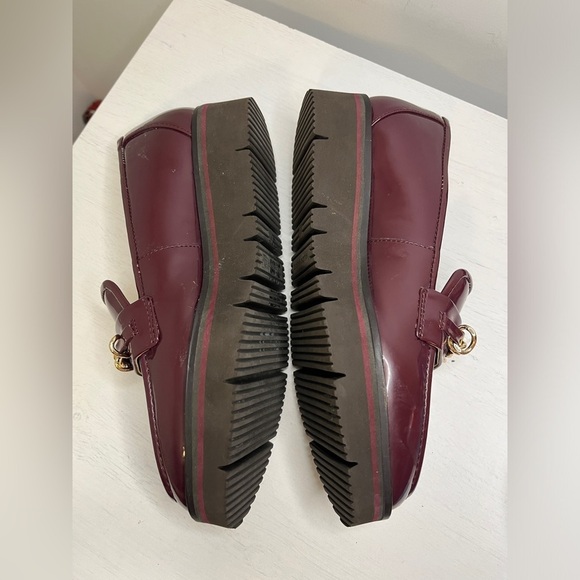 Alex Marie Patent Burgundy Eva Platform Loafers Size 8.5 Academia Preppy - Picture 9 of 12